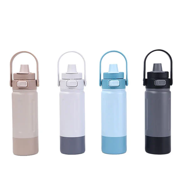 Garrafa esportiva de aço inoxidável com alça